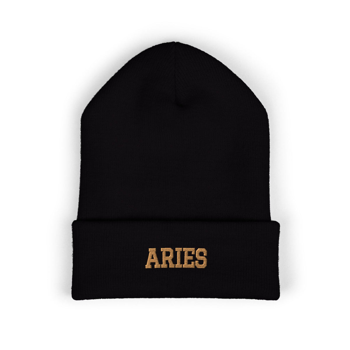 THE ZODIAC BEANIE — ARIES — OLD GOLD