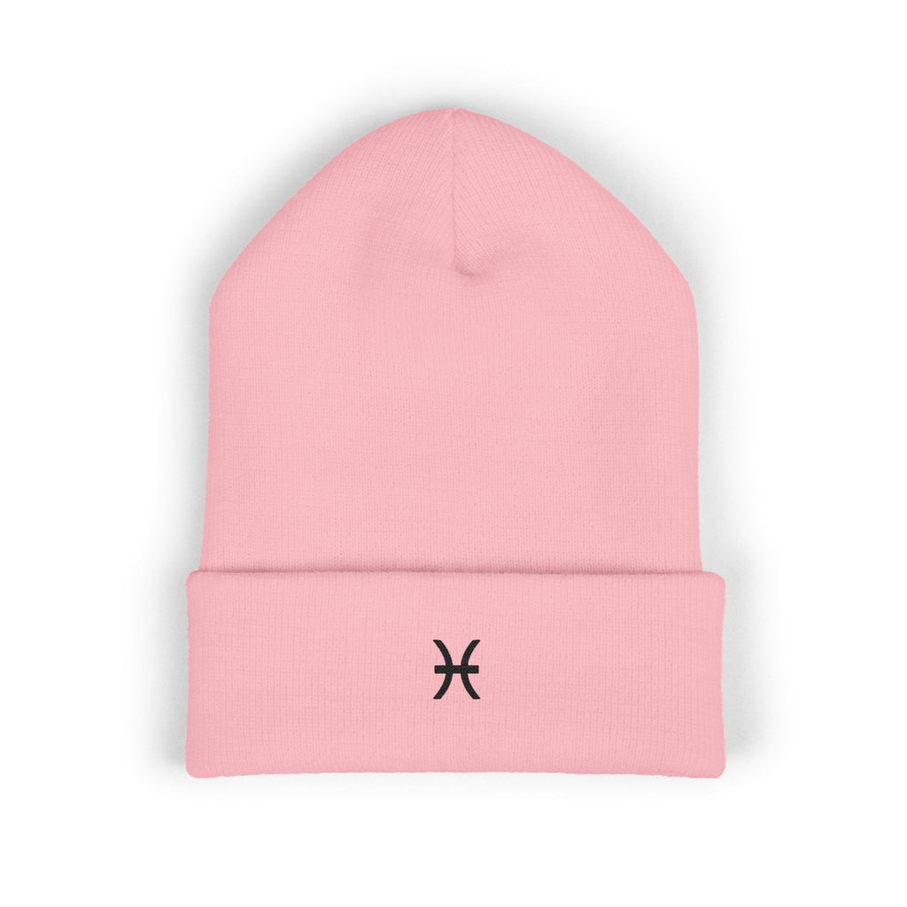 THE ZODIAC GLYPH BEANIE — PISCES — BLACK