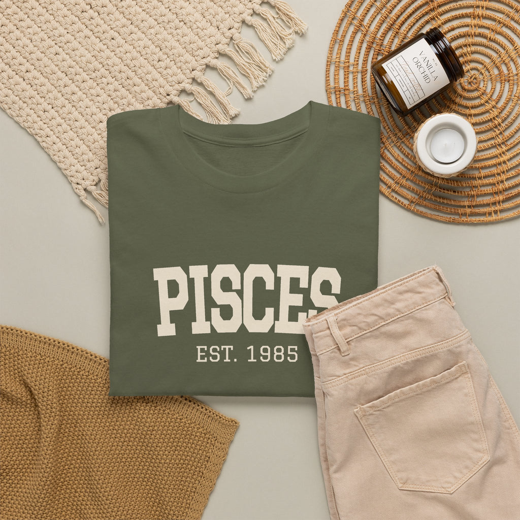 The Zodiac Tee: Pisces, Est. Your Year