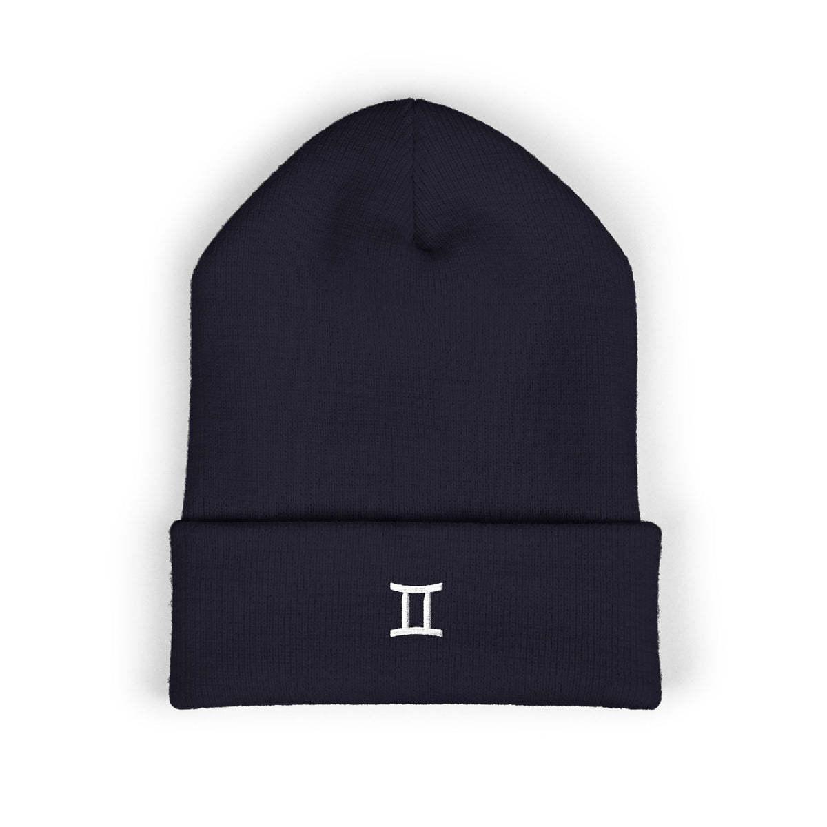 THE ZODIAC GLYPH BEANIE — GEMINI — WHITE