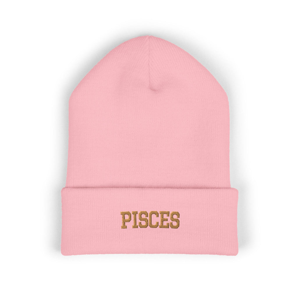 THE ZODIAC BEANIE — PISCES — OLD GOLD