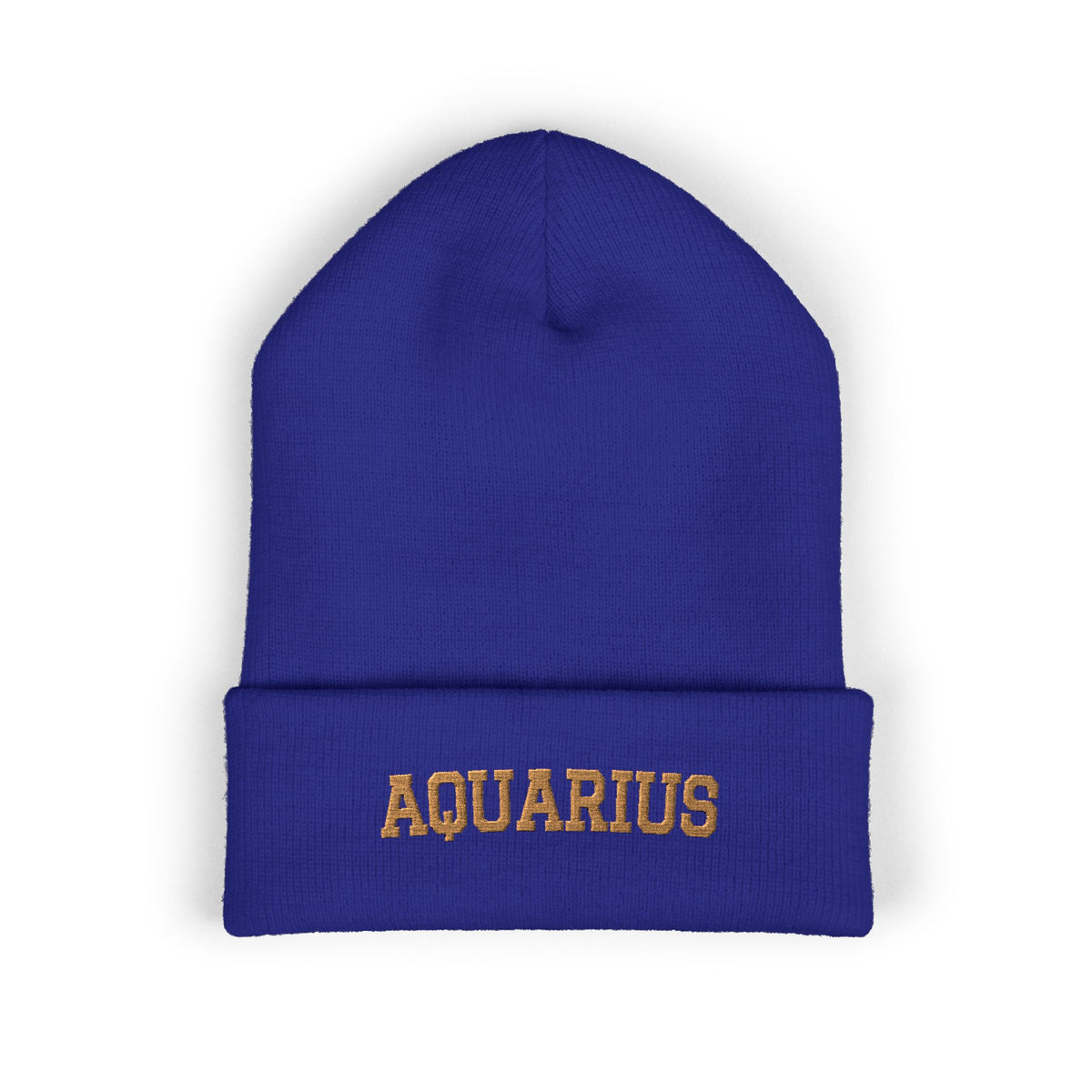 THE ZODIAC BEANIE — AQUARIUS — OLD GOLD