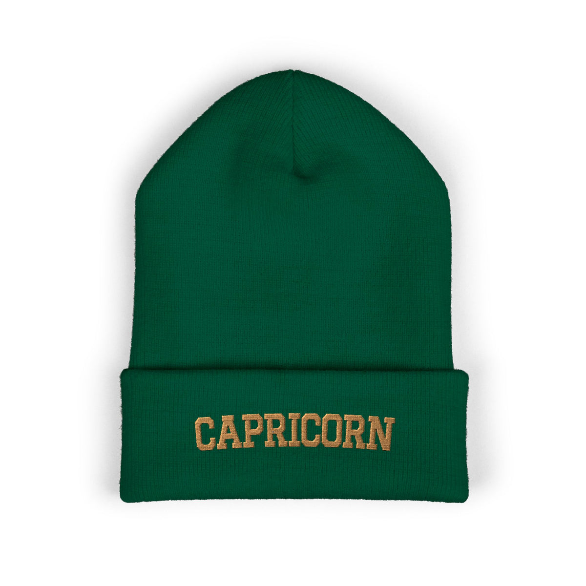 THE ZODIAC BEANIE — CAPRICORN — OLD GOLD