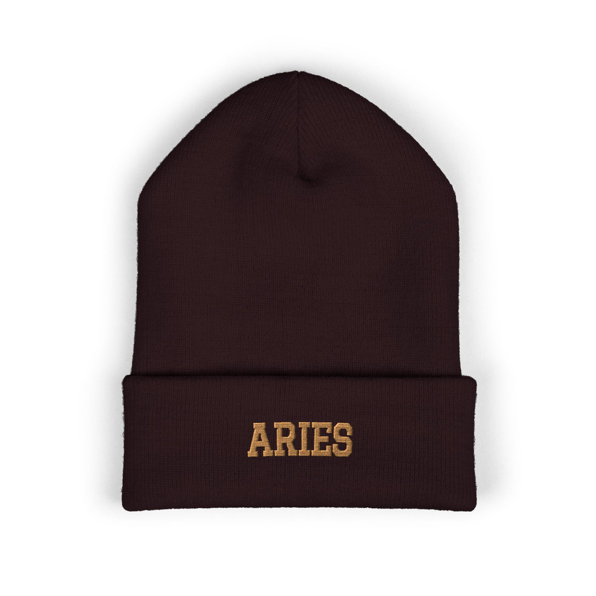 THE ZODIAC BEANIE — ARIES — OLD GOLD