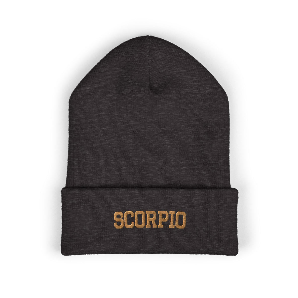 THE ZODIAC BEANIE — SCORPIO — OLD GOLD