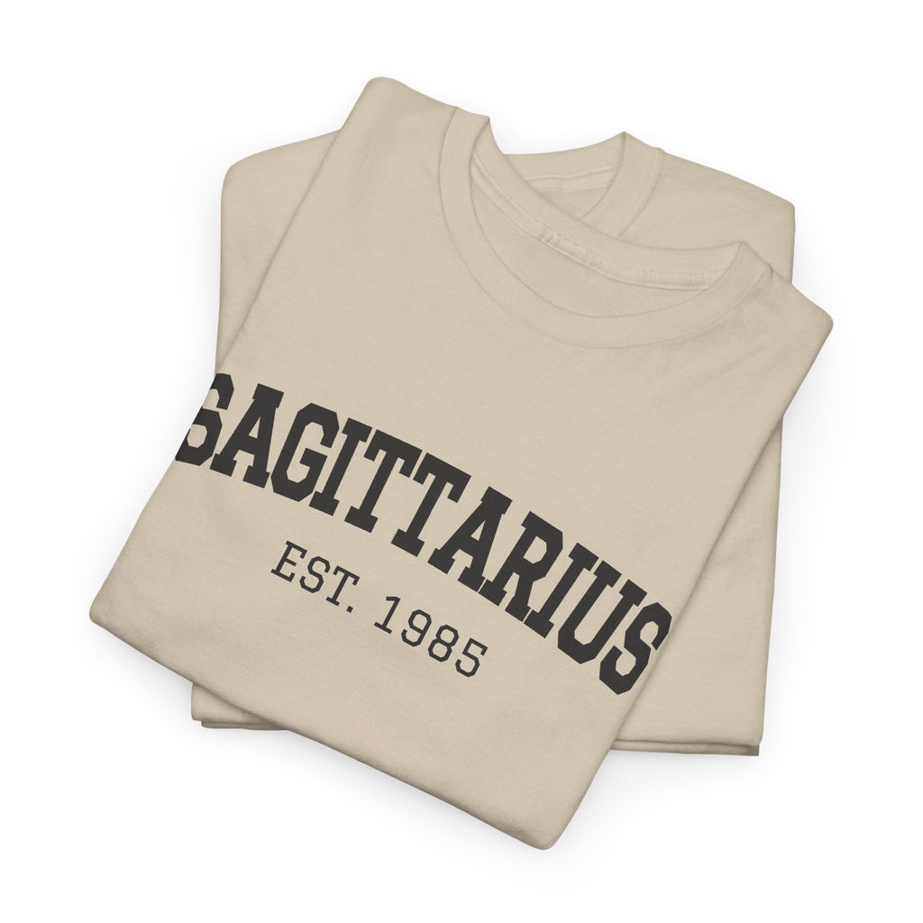The Zodiac Tee: Sagittarius, Est. Your Year