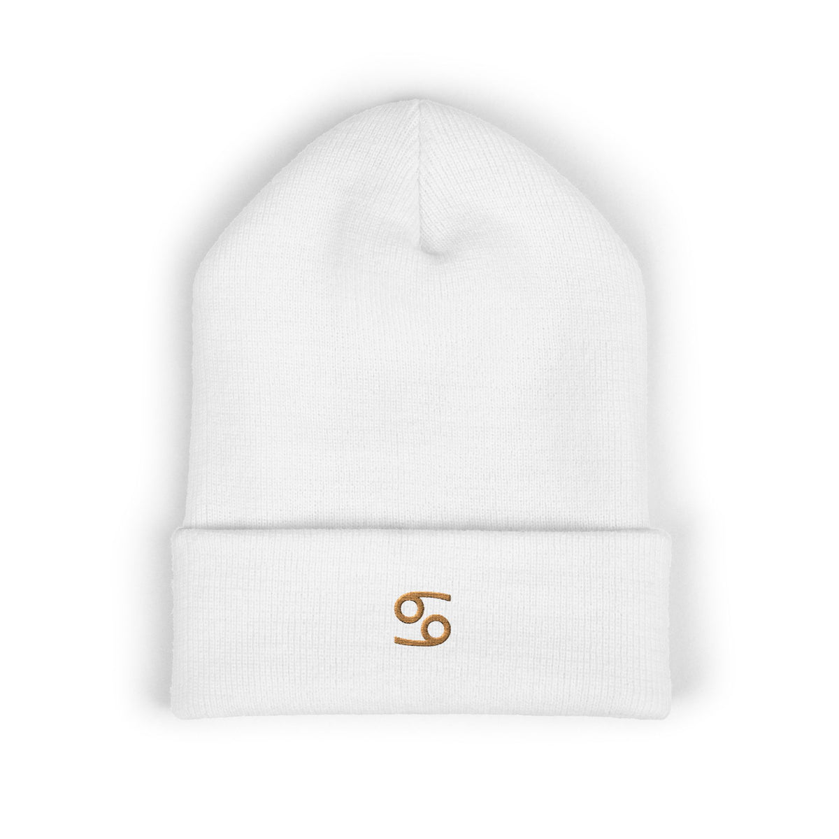 THE ZODIAC GLYPH BEANIE — CANCER — OLD GOLD