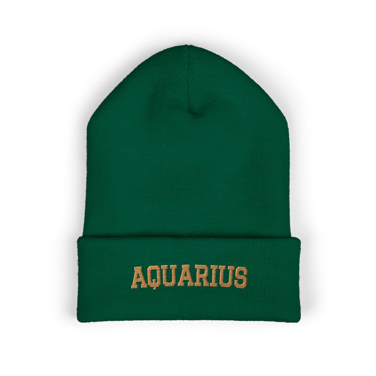THE ZODIAC BEANIE — AQUARIUS — OLD GOLD