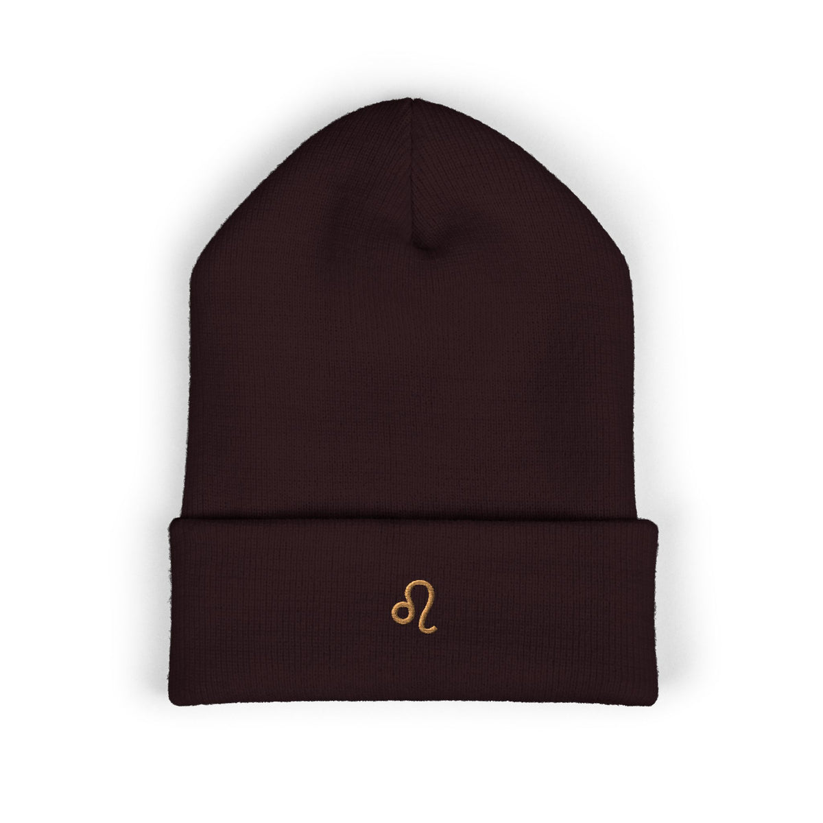 THE ZODIAC GLYPH BEANIE — LEO — OLD GOLD