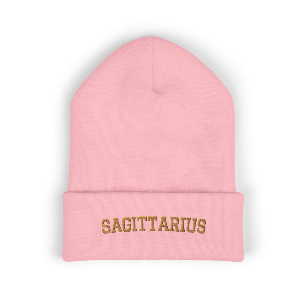 THE ZODIAC BEANIE — SAGITTARIUS — OLD GOLD