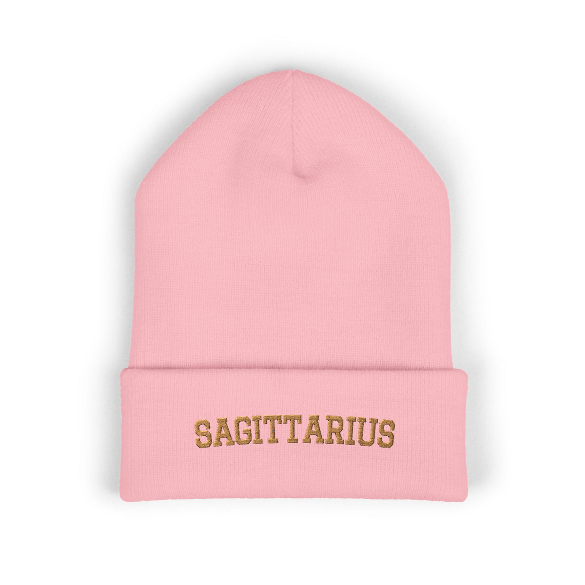 THE ZODIAC BEANIE — SAGITTARIUS — OLD GOLD