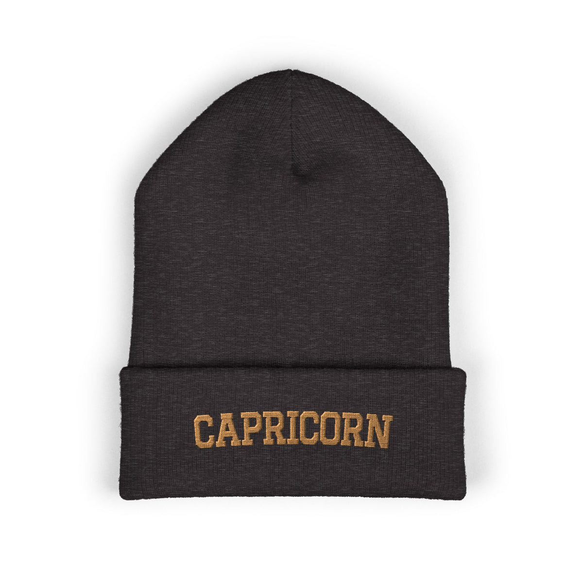 THE ZODIAC BEANIE — CAPRICORN — OLD GOLD