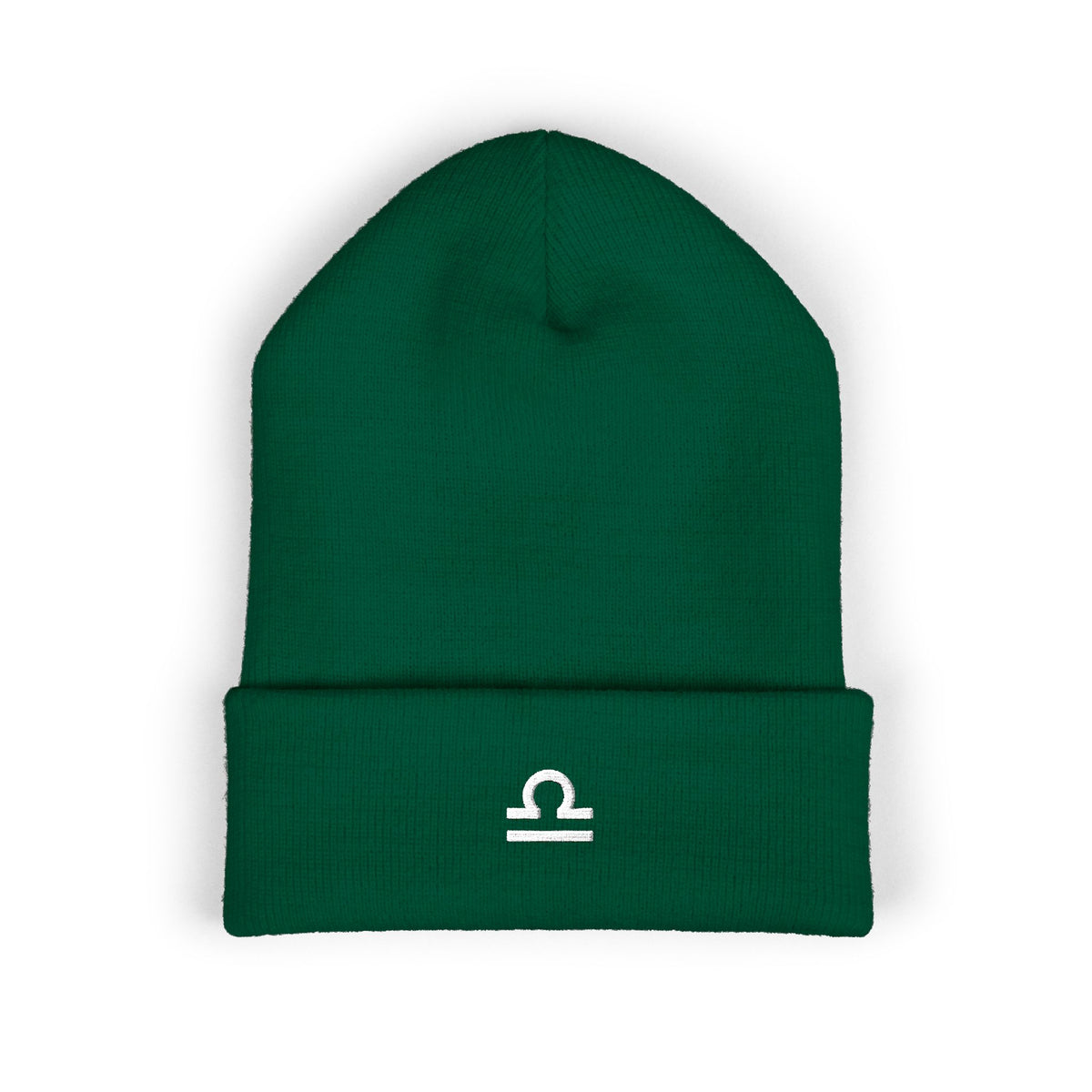 THE ZODIAC GLYPH BEANIE — LIBRA — WHITE