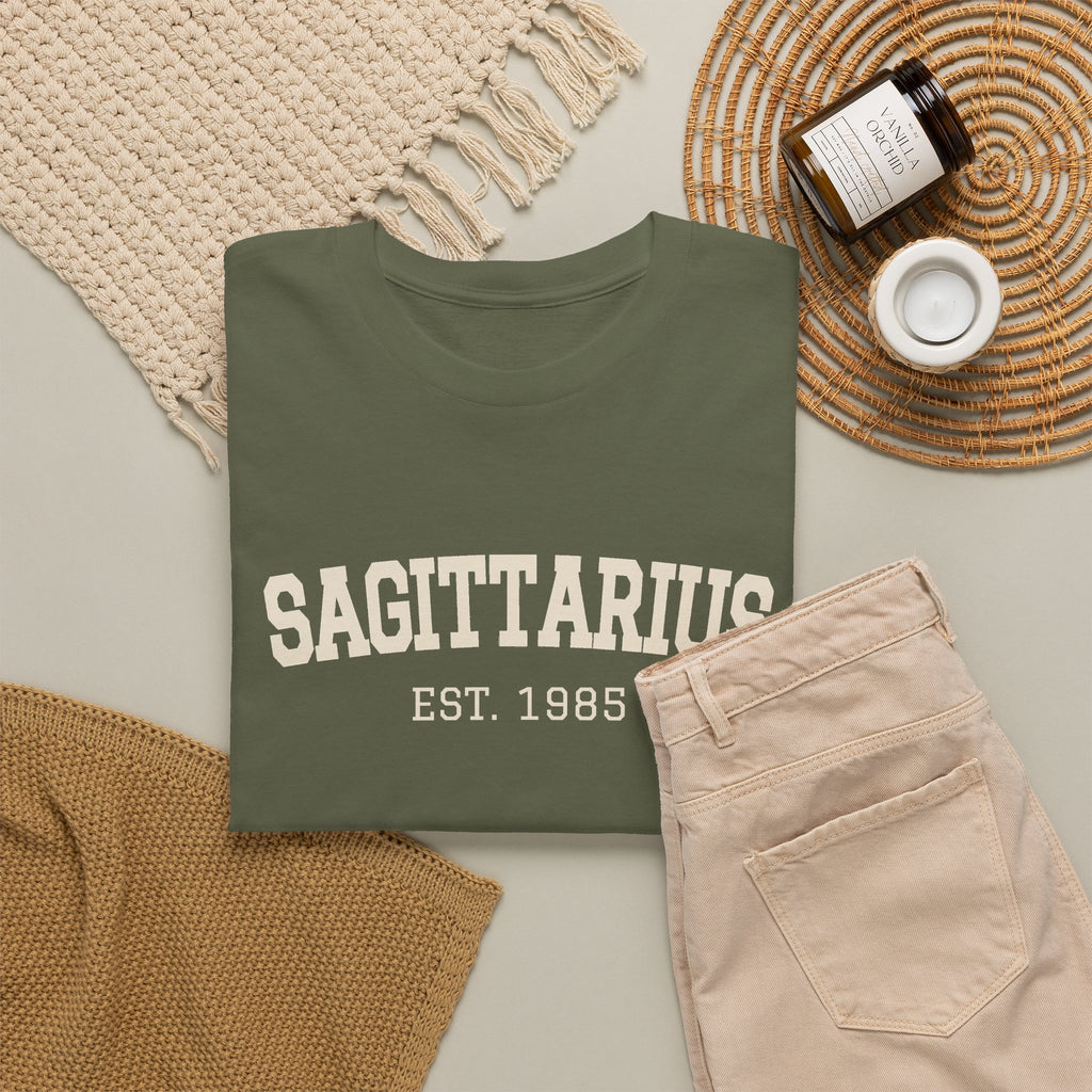 The Zodiac Tee: Sagittarius, Est. Your Year