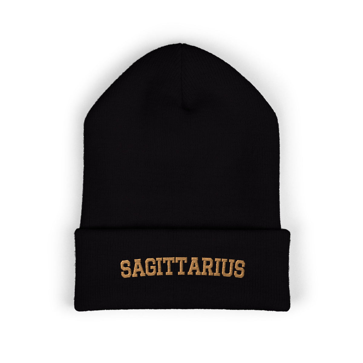 THE ZODIAC BEANIE — SAGITTARIUS — OLD GOLD