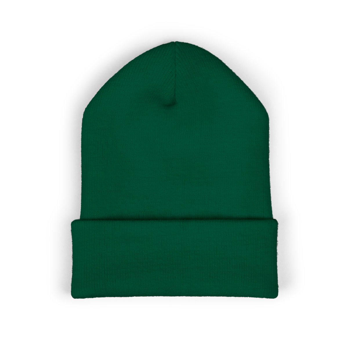 The Zodiac Glyph Beanie, Virgo, old gold thread, spruce beanie