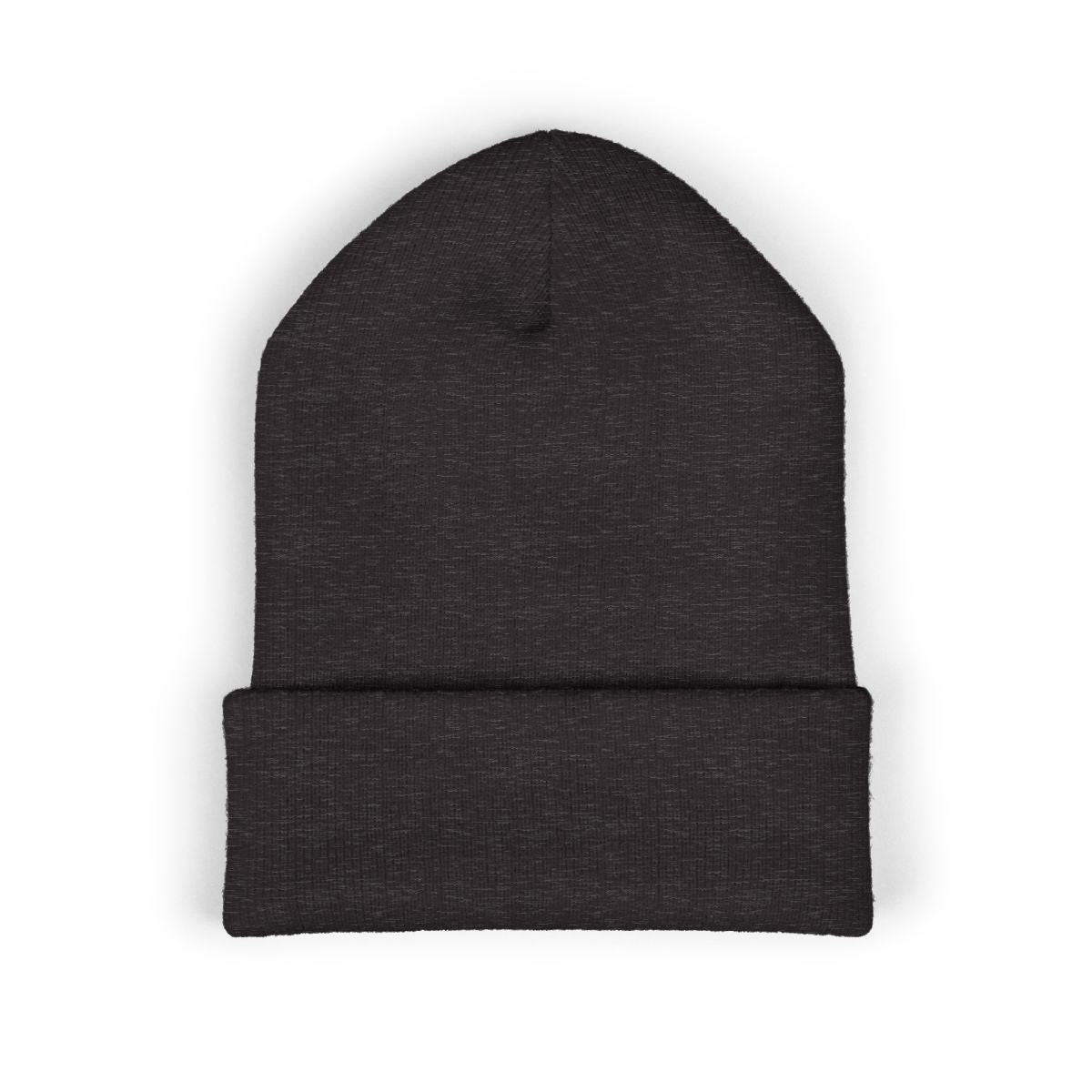 The Zodiac Glyph Beanie, Virgo, old gold thread, dark grey beanie